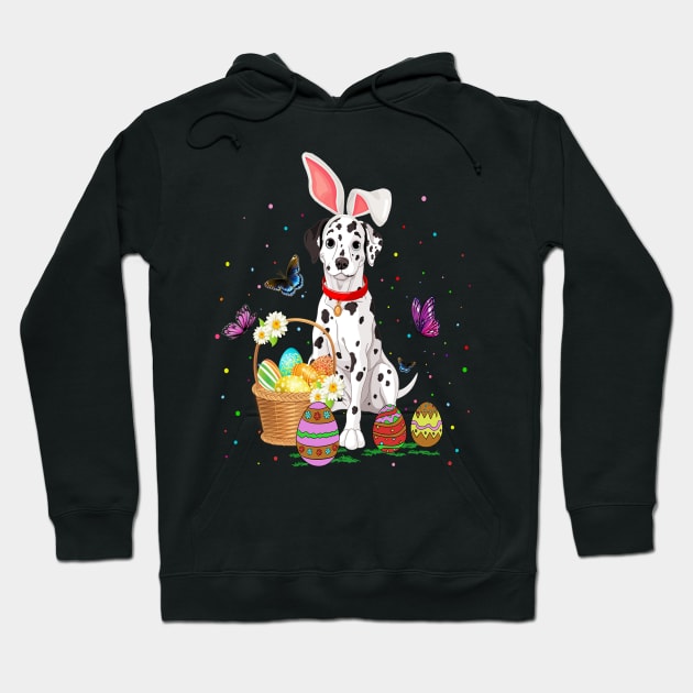 Easter Day Dalmatian Dog Hoodie by Xamgi